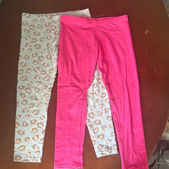 Faded Glory Pink and Leopard Kids Leggings - Picture 1 of 3